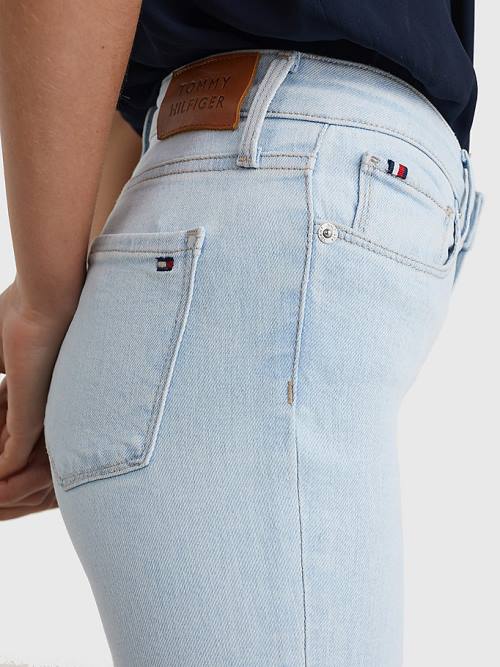 Tommy Hilfiger Como Mid Cut Cut Cut Rise Skinny Jean Pantolon Kadın Denim | TH581XWY