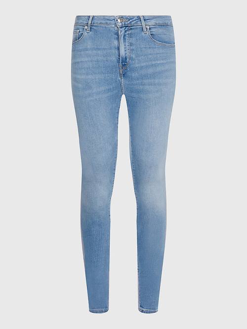 Tommy Hilfiger Como Mid Cut Cut Cut Rise Skinny TH Flex Jean Pantolon Kadın Denim | TH751KRO