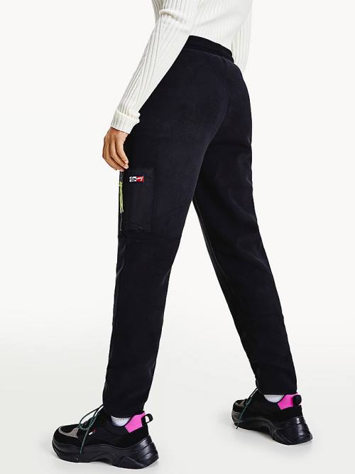 Tommy Hilfiger Contrast Detail Fleece Joggers Pantolon Kadın Siyah | TH047XDT