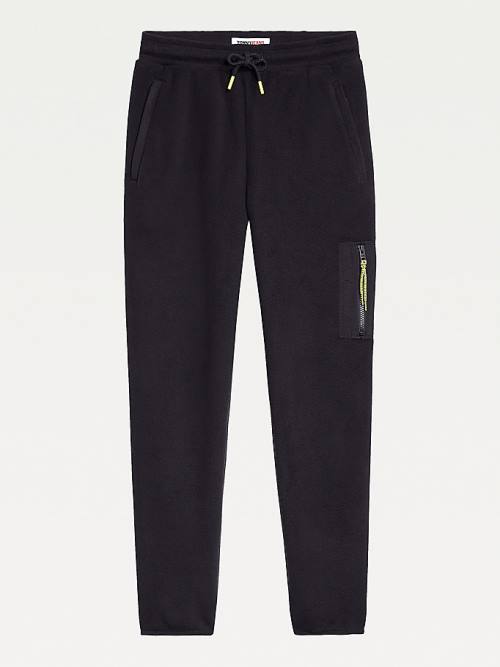 Tommy Hilfiger Contrast Detail Fleece Joggers Pantolon Kadın Siyah | TH047XDT