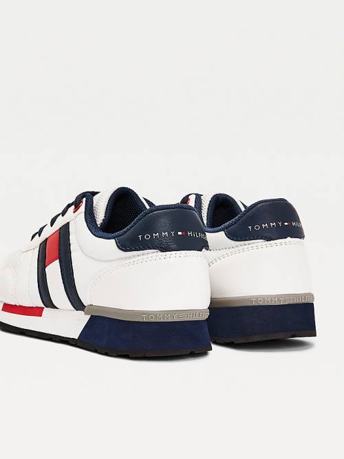 Tommy Hilfiger Contrast Detail Low-Top Spor Ayakkabı Erkek Çocuk Beyaz | TH301TEK