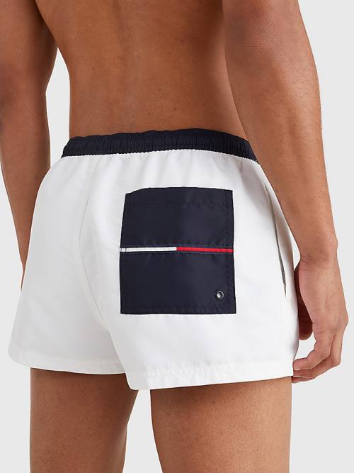 Tommy Hilfiger Contrast Pocket Kısa Length Shorts Mayo Erkek Beyaz | TH938OPH