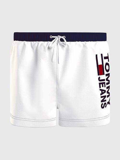 Tommy Hilfiger Contrast Pocket Kısa Length Shorts Mayo Erkek Beyaz | TH938OPH