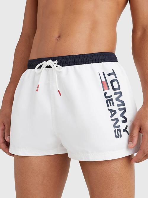 Tommy Hilfiger Contrast Pocket Kısa Length Shorts Mayo Erkek Beyaz | TH938OPH