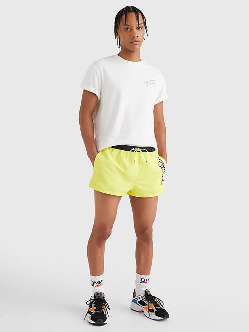 Tommy Hilfiger Contrast Pocket Kısa Length Shorts Mayo Erkek Sarı | TH963IZW