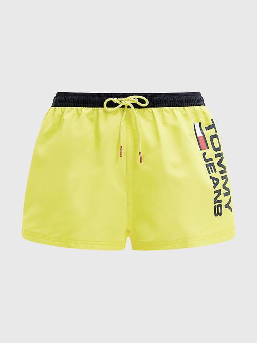 Tommy Hilfiger Contrast Pocket Kısa Length Shorts Mayo Erkek Sarı | TH963IZW