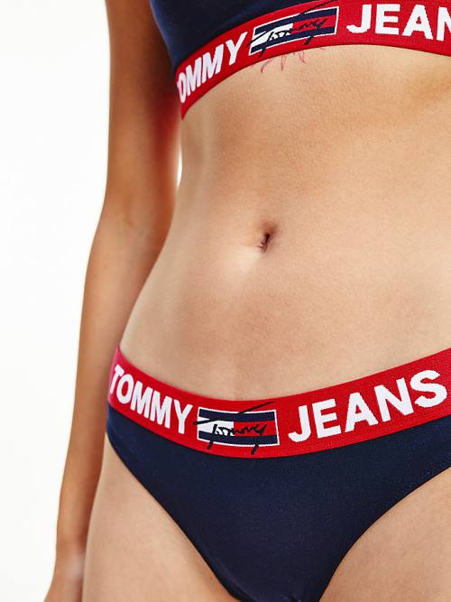 Tommy Hilfiger Contrast Waistband Briefs İç Giyim Kadın Mavi | TH950QPM