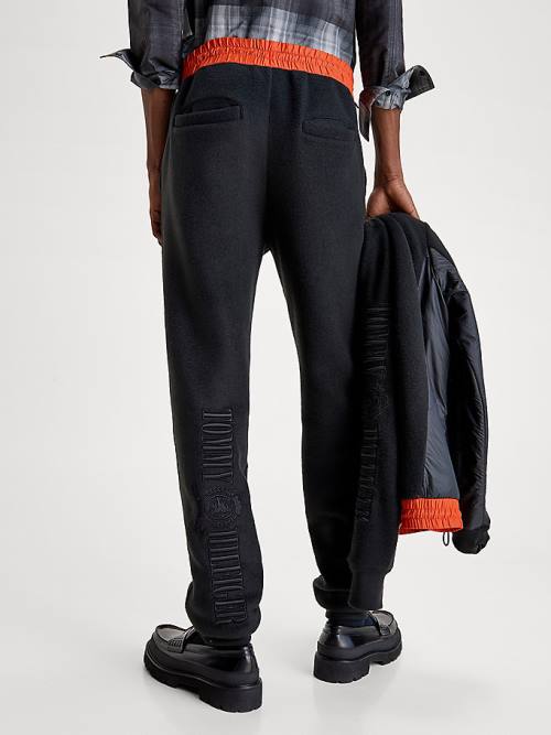 Tommy Hilfiger Contrast Waistband Parça Joggers Pantolon Erkek Siyah | TH879PBM