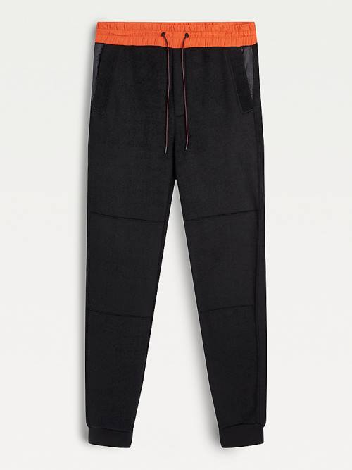 Tommy Hilfiger Contrast Waistband Parça Joggers Pantolon Erkek Siyah | TH879PBM