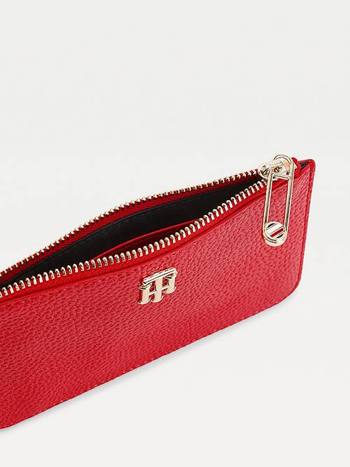 Tommy Hilfiger Credit Card Holder Cüzdan Kadın Kırmızı | TH314GRF