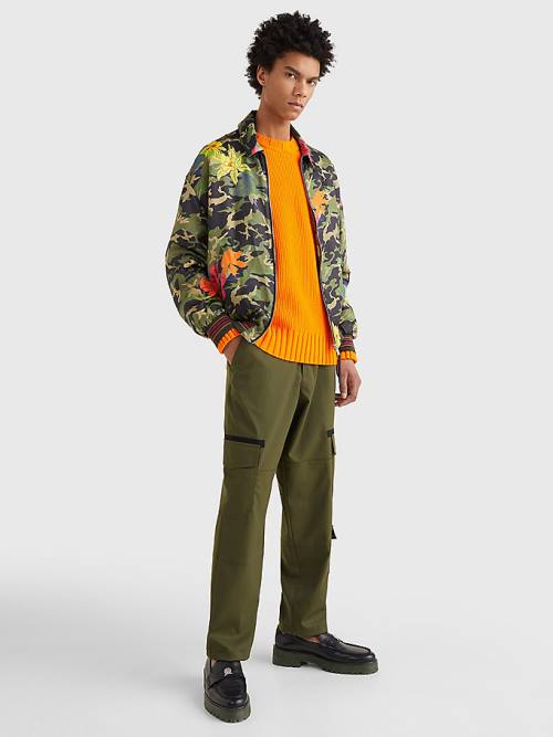 Tommy Hilfiger Crest Floral Camo Tracksuit Ceket Erkek Haki | TH259EAI