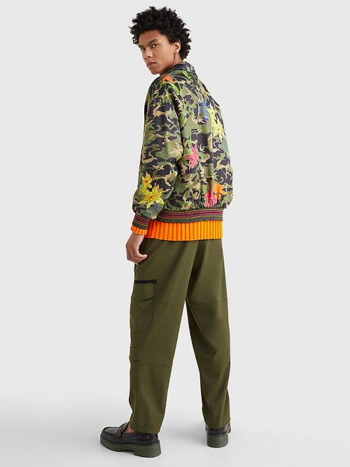 Tommy Hilfiger Crest Floral Camo Tracksuit Ceket Erkek Haki | TH259EAI