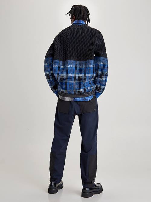 Tommy Hilfiger Crest Half Glen Check Jumper Kazak Erkek Siyah | TH247WKR