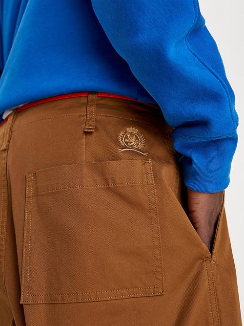 Tommy Hilfiger Crest Relaxed Fit Chinos Pantolon Erkek Kahverengi | TH460AHQ