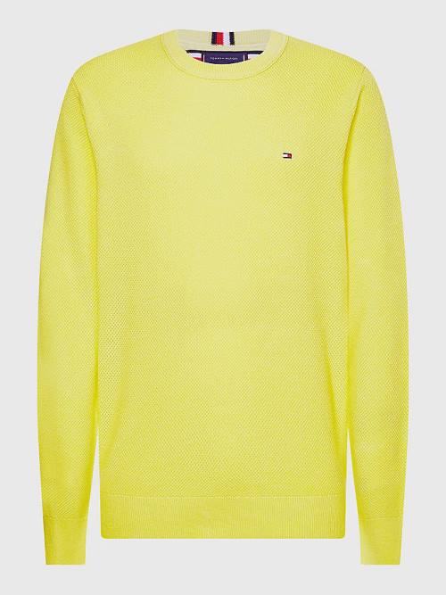 Tommy Hilfiger Crew Neck Jumper Kazak Erkek Sarı | TH498YLZ