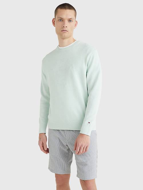 Tommy Hilfiger Crew Neck Jumper Kazak Erkek Yeşil | TH690BOF