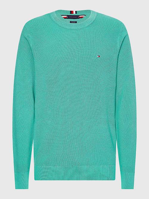 Tommy Hilfiger Crew Neck Jumper Kazak Erkek Yeşil | TH697LJQ