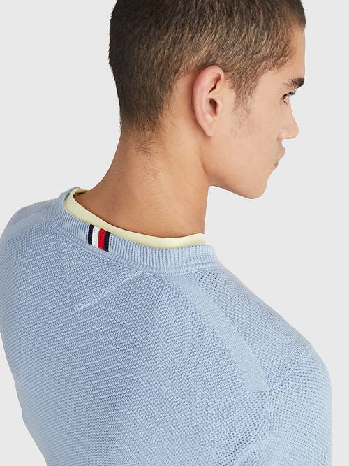 Tommy Hilfiger Crew Neck Jumper Kazak Erkek Mavi | TH710ZFK