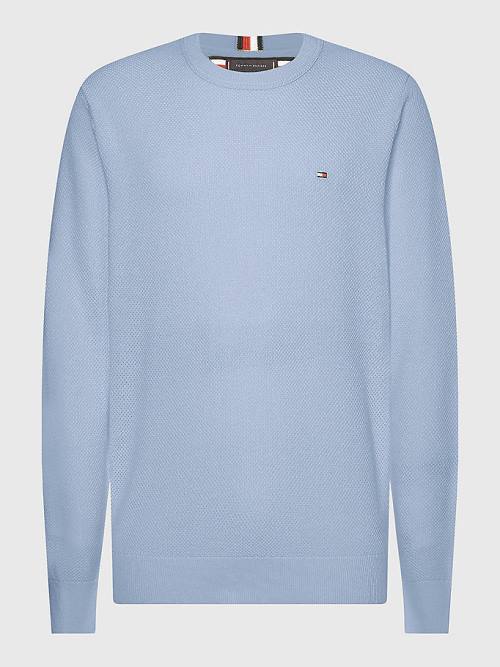 Tommy Hilfiger Crew Neck Jumper Kazak Erkek Mavi | TH710ZFK