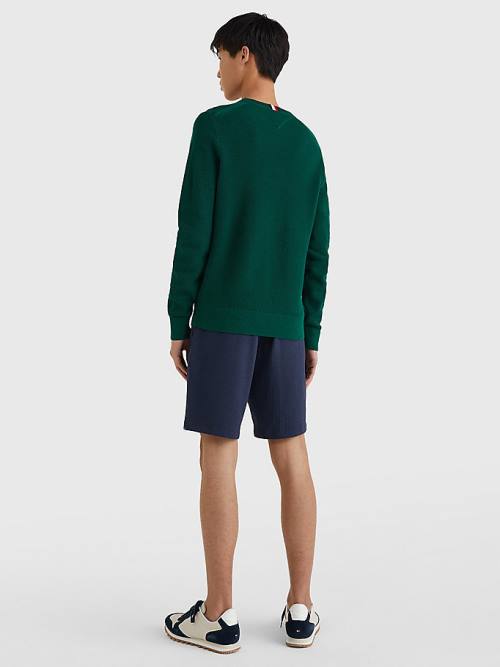 Tommy Hilfiger Crew Neck Jumper Kazak Erkek Yeşil | TH713ZIG