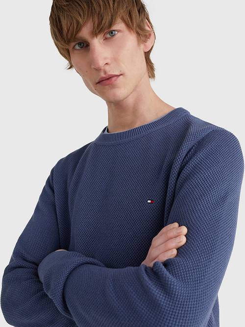 Tommy Hilfiger Crew Neck Jumper Kazak Erkek Mavi | TH790PIM