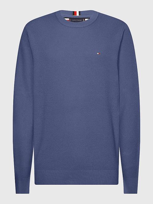 Tommy Hilfiger Crew Neck Jumper Kazak Erkek Mavi | TH790PIM