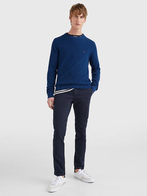 Tommy Hilfiger Crew Neck Jumper Kazak Erkek Mavi | TH807AUB