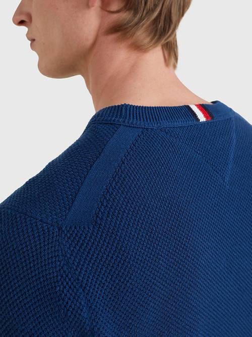 Tommy Hilfiger Crew Neck Jumper Kazak Erkek Mavi | TH807AUB