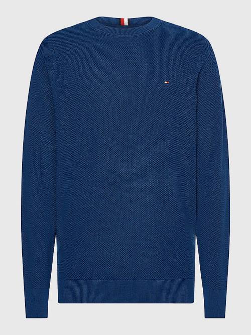 Tommy Hilfiger Crew Neck Jumper Kazak Erkek Mavi | TH807AUB