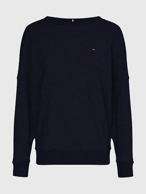 Tommy Hilfiger Crew Neck Relaxed Fit Sweatshirt Kadın Mavi | TH361HNT