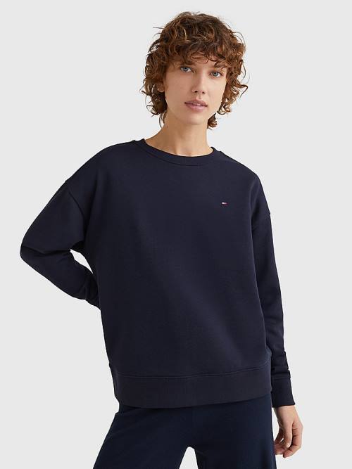 Tommy Hilfiger Crew Neck Relaxed Fit Sweatshirt Kadın Mavi | TH361HNT