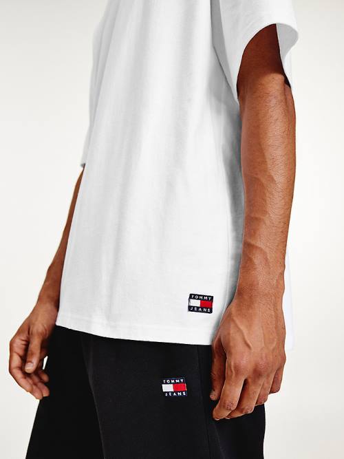 Tommy Hilfiger Crew Neck Tişört Erkek Beyaz | TH234PVK