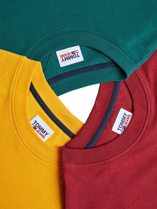 Tommy Hilfiger Crew Neck Tişört Erkek Kırmızı | TH867JCP