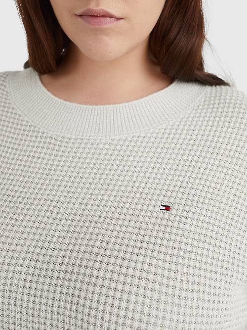 Tommy Hilfiger Curve Alpaca Wool Relaxed Fit Jumper Kazak Kadın Gri | TH986RFL