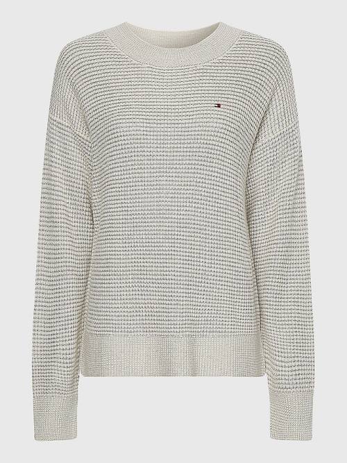 Tommy Hilfiger Curve Alpaca Wool Relaxed Fit Jumper Kazak Kadın Gri | TH986RFL