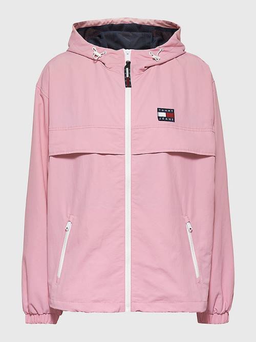 Tommy Hilfiger Curve Chicago Windbreaker Ceket Kadın Pembe | TH137ZIL