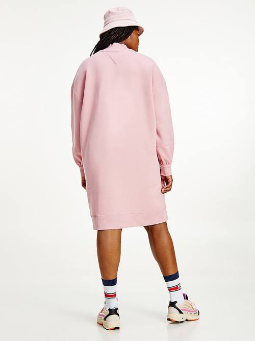 Tommy Hilfiger Curve College Sweatshirt Elbise Kadın Pembe | TH123MLR