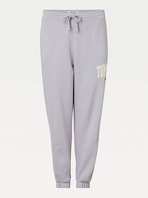 Tommy Hilfiger Curve College Tommy Badge Plush Joggers Pantolon Kadın Mor | TH721LEK