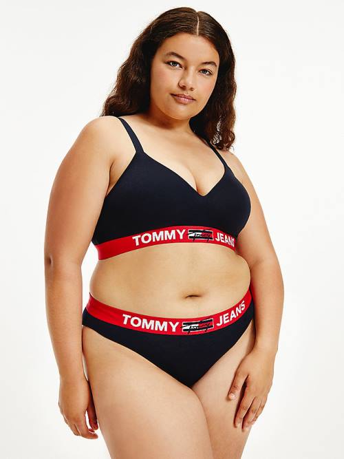 Tommy Hilfiger Curve Contrast Waistband Briefs İç Giyim Kadın Mavi | TH241YJT