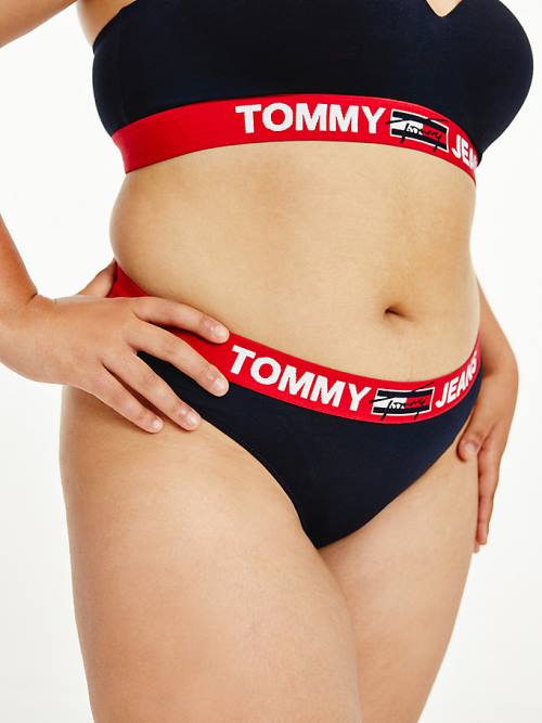 Tommy Hilfiger Curve Contrast Waistband Briefs İç Giyim Kadın Mavi | TH241YJT