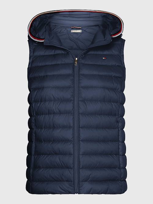 Tommy Hilfiger Curve Down-Filled Quilted Vest Kaban Kadın Mavi | TH528PGE