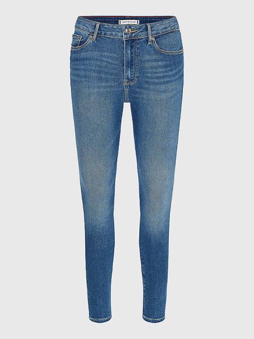 Tommy Hilfiger Curve Harlem High Rise Super Skinny TH Flex Jean Pantolon Kadın Denim | TH948WML