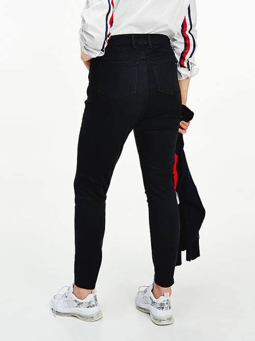 Tommy Hilfiger Curve Harlem High Rise Ultra Skinny Black Jean Pantolon Kadın Siyah | TH170YKR