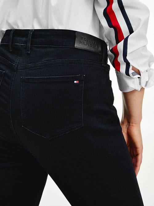 Tommy Hilfiger Curve Harlem High Rise Ultra Skinny Black Jean Pantolon Kadın Siyah | TH170YKR