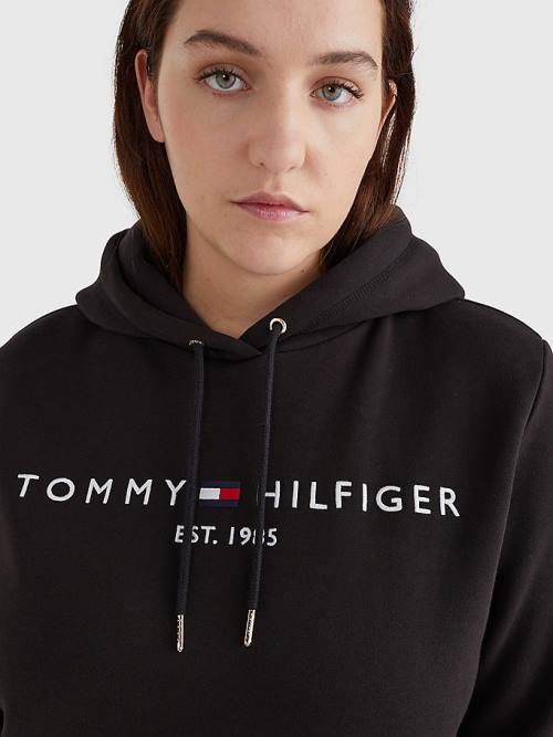 Tommy Hilfiger Curve Logo Elbise Kadın Siyah | TH518NQD