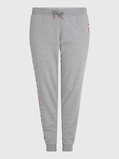 Tommy Hilfiger Curve Logo Embroidery Tapered Joggers Pantolon Kadın Gri | TH958UNG