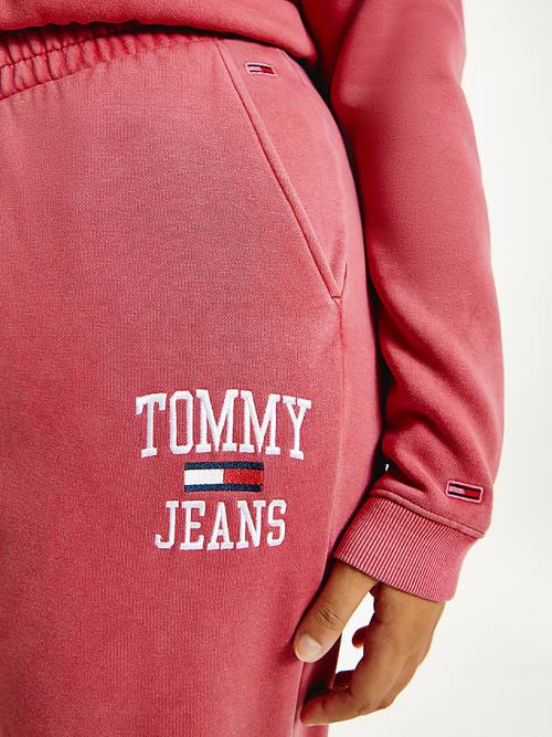 Tommy Hilfiger Curve Logo Relaxed Joggers Pantolon Kadın Kırmızı | TH710ADW