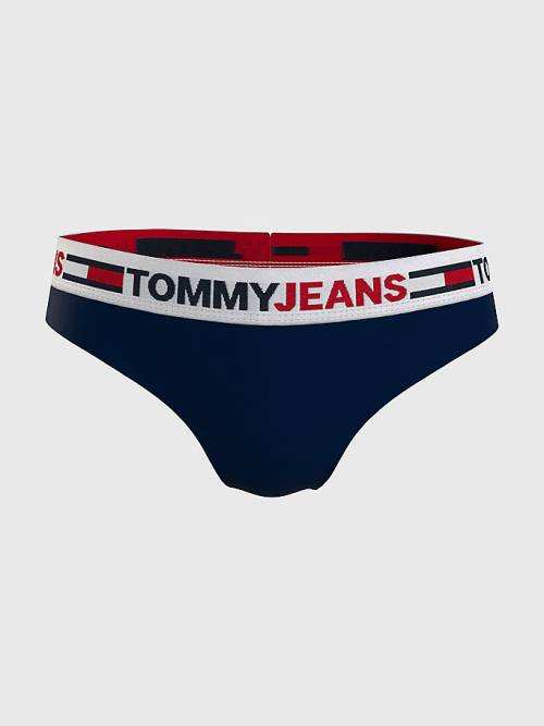 Tommy Hilfiger Curve Logo Waistband Brazilian Briefs İç Giyim Kadın Mavi | TH714XIV