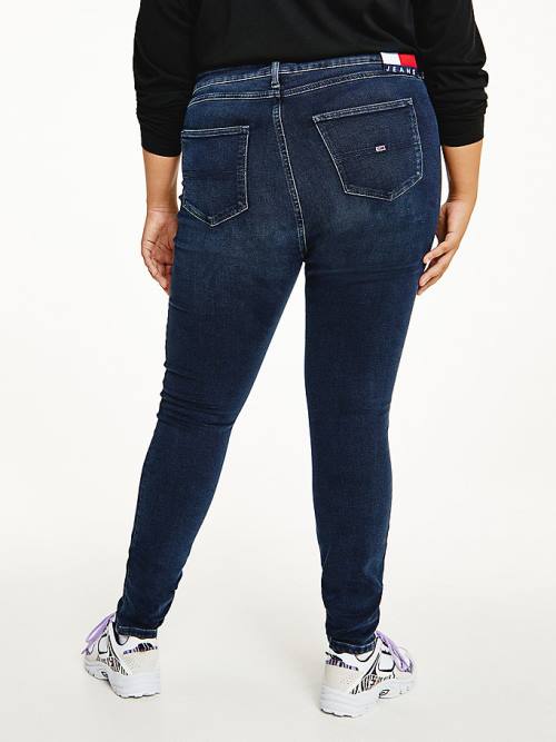 Tommy Hilfiger Curve Melany Ultra-High Rise Super-Skinny Power Stretch Jean Pantolon Kadın Denim | TH341NPK