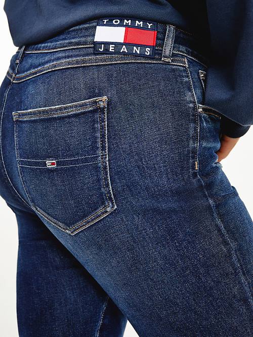 Tommy Hilfiger Curve Melany Ultra High Rise Super Skinny Distressed Jean Pantolon Kadın Denim | TH563AOH